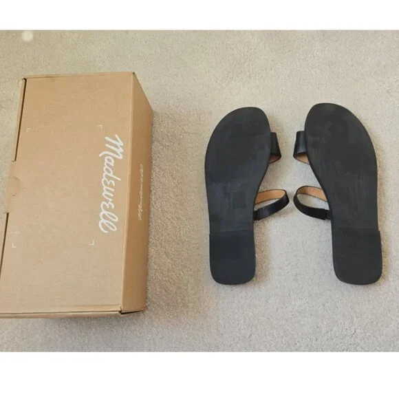 ✨ Madewell The Gabi Asymmetric-Strap Sandal - Black✨ - Picture 3 of 4